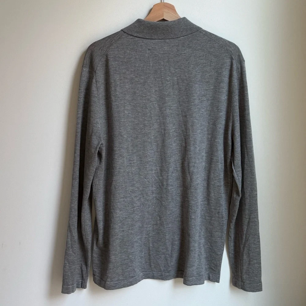 440ME Grey Essential Cashmere Silk Polo — Large $200USD - Picture 5 of 7
